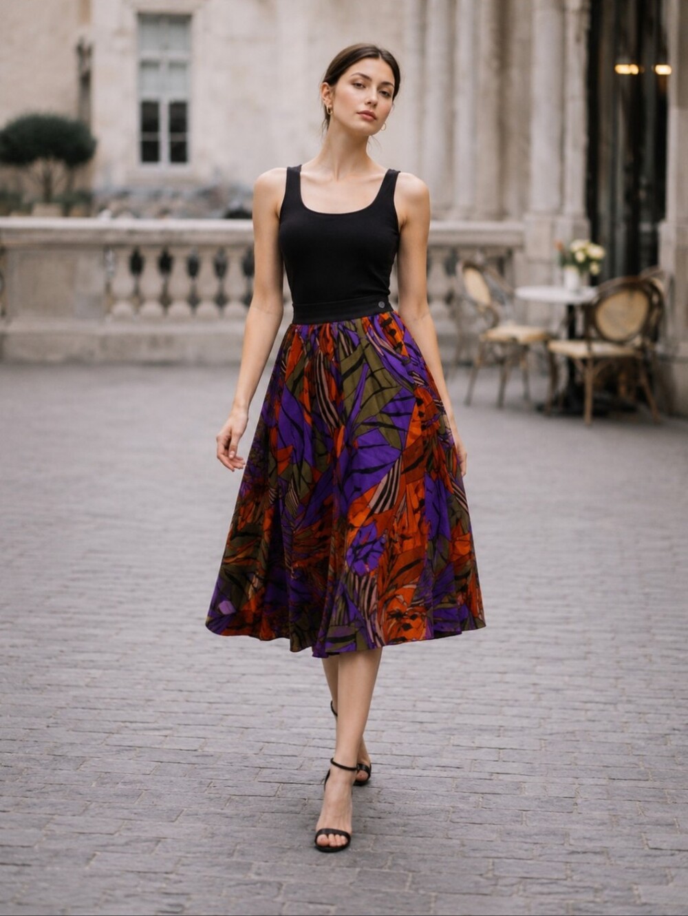 Vintage Silk Abstract Lux Skirt | Flora Kung New York - Picture 5 of 9